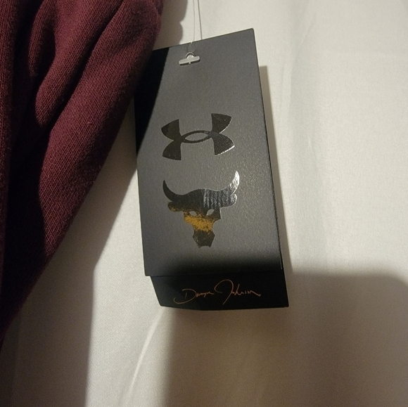 Under Armour Project Rock Jogger Pants Medium Mens Maroon Heavyweight Terry - Picture 6 of 7